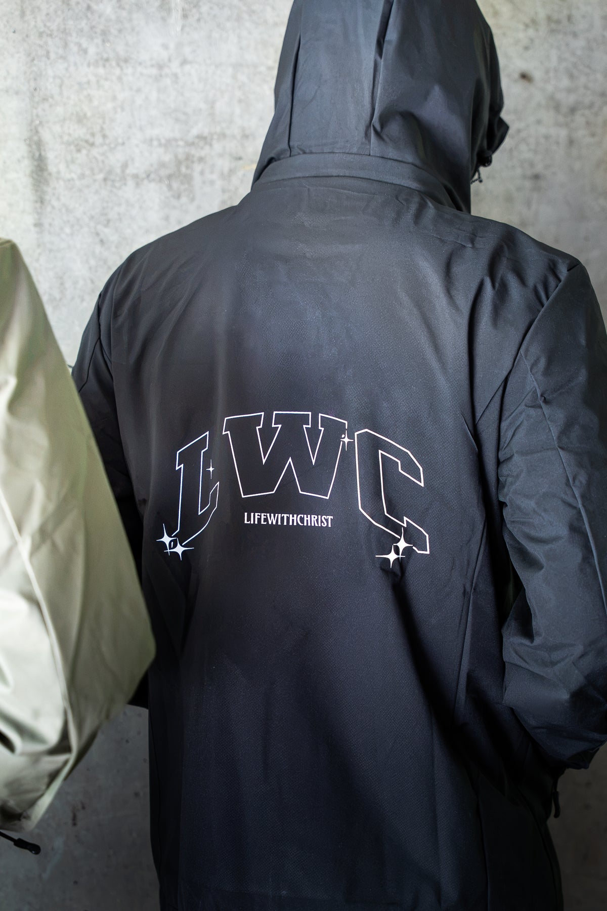 Life With Christ--Rain Jacket--black