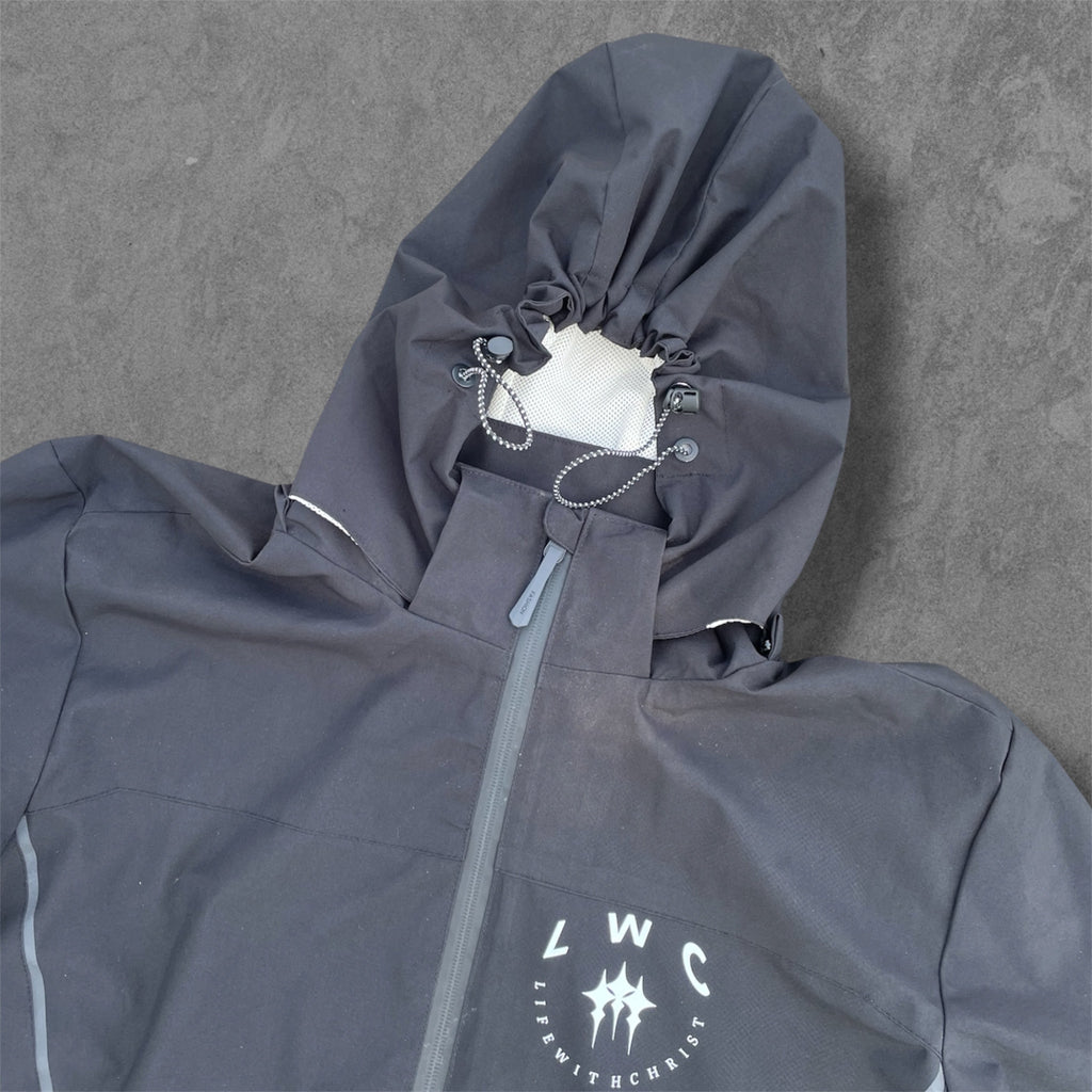 Life With Christ--Rain Jacket--black