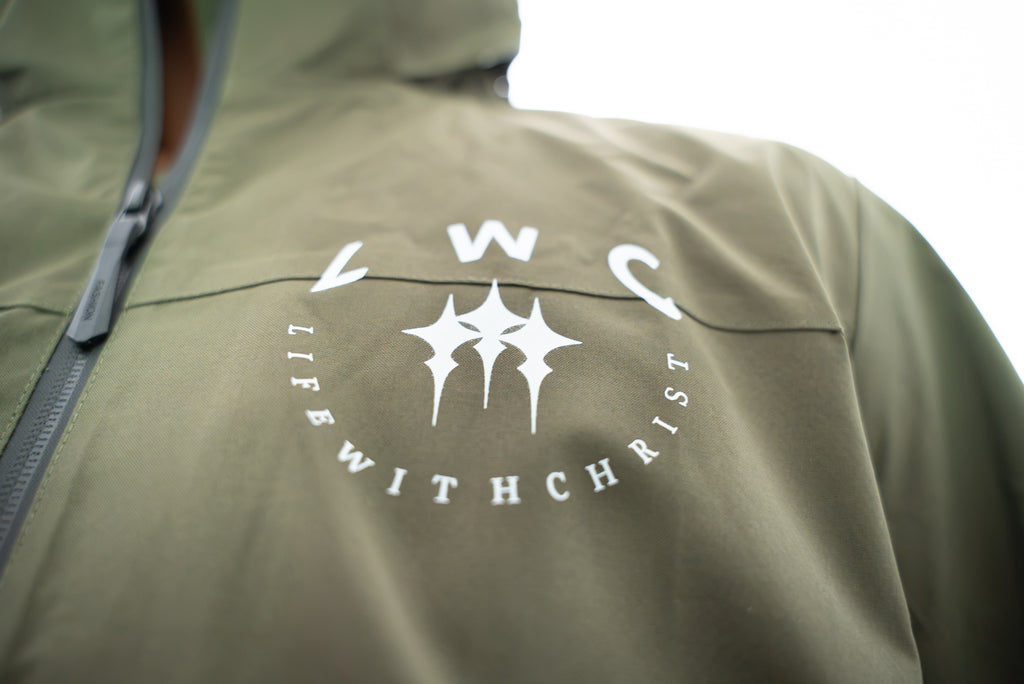 Life With Christ--Rain Jackets--olive green