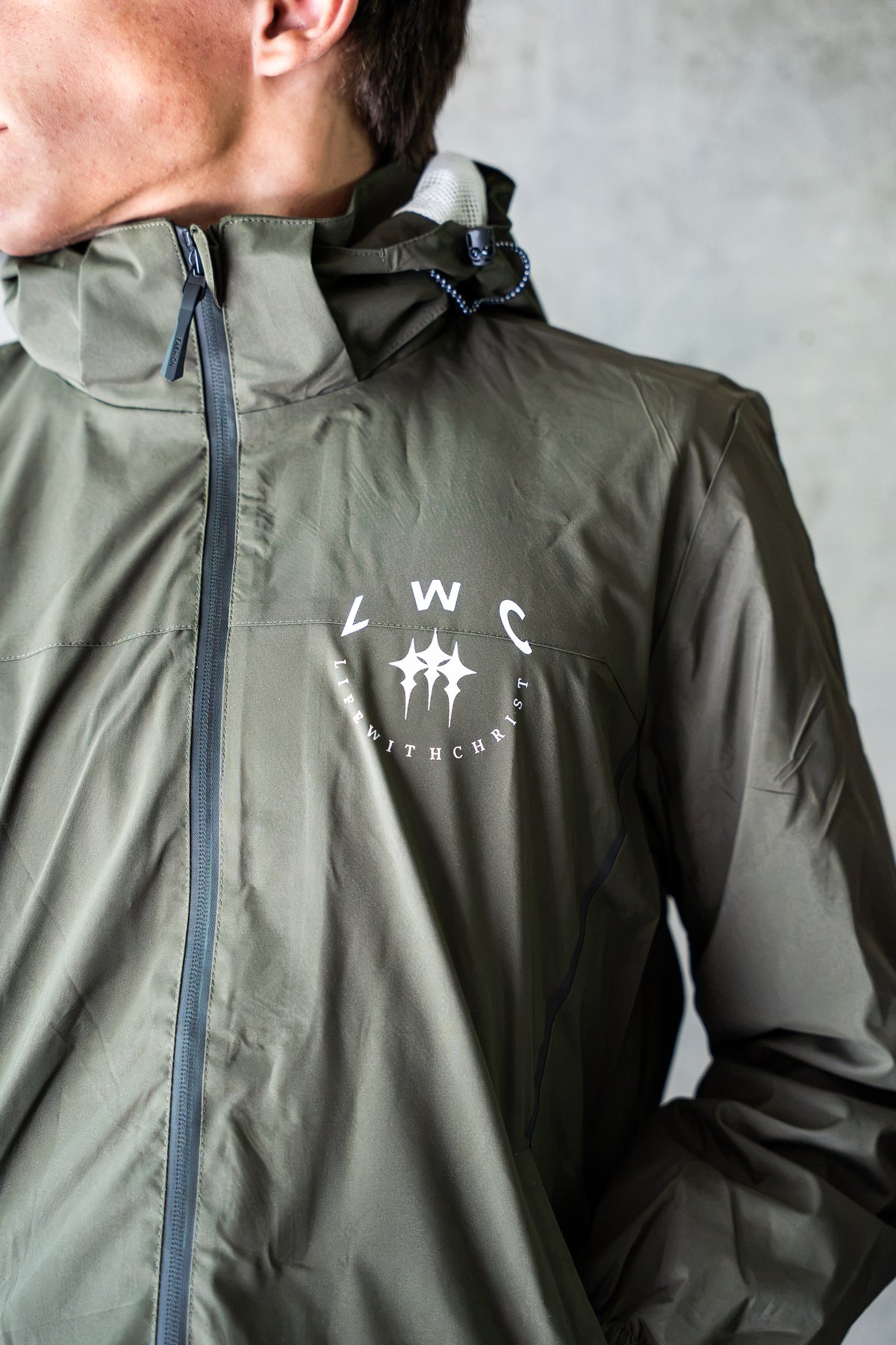 Life With Christ--Rain Jackets--olive green