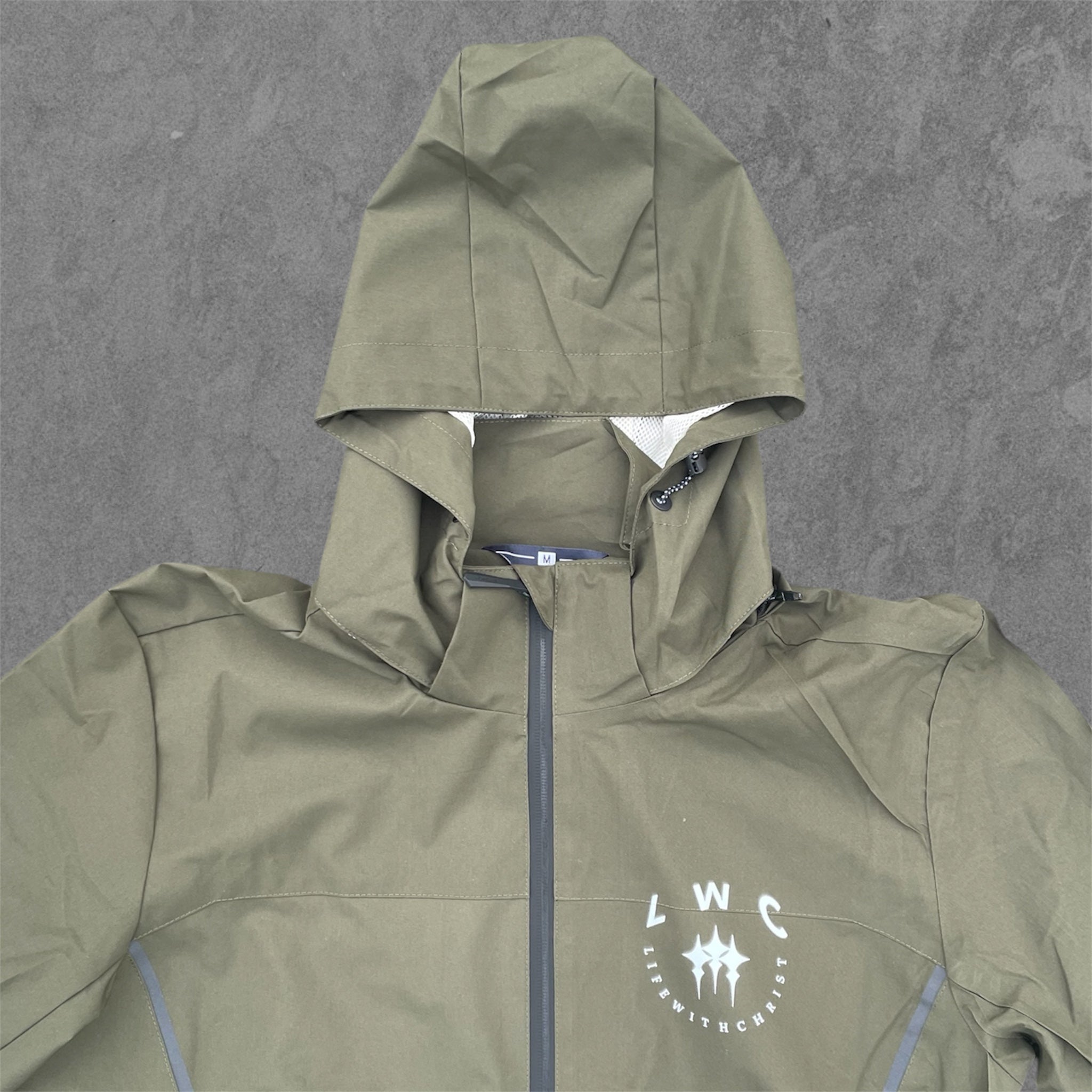 Life With Christ--Rain Jackets--olive green